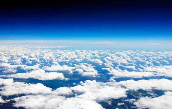 Картинка небо, синий, Облака, venitomusic, высота полета самолета
