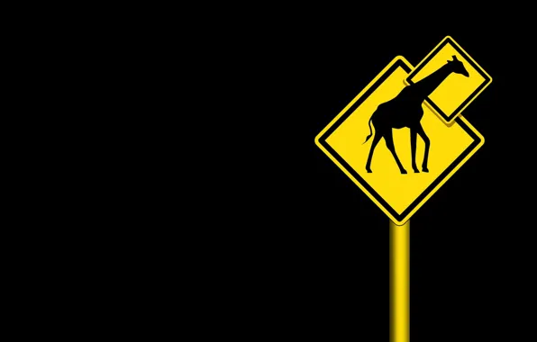 Картинка фон, знак, Столб, жираф