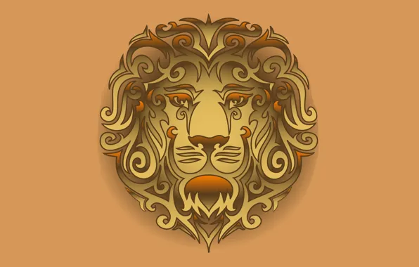Картинка лев, голова, tribal, lion, head
