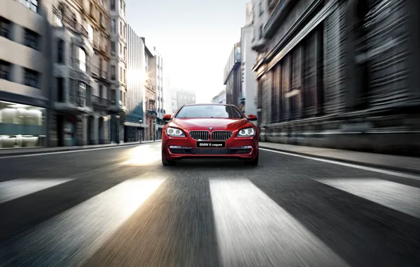 Картинка красный, бмв, скорость, BMW, бумер, BMW M6