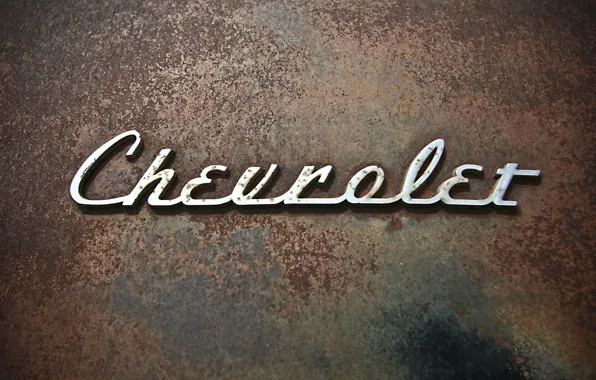 Картинка надпись, Chevrolet, ржавчина, бренд