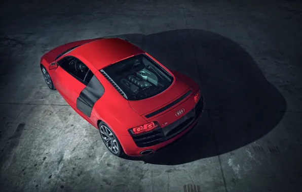 Картинка Audi, red, rear, V10