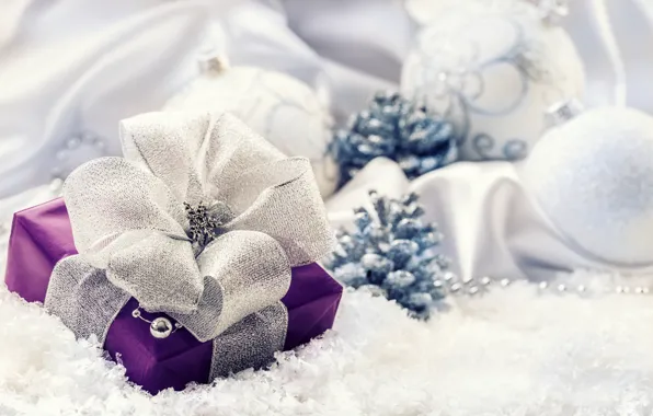 Картинка снег, украшения, Новый Год, Рождество, подарки, Christmas, Xmas, decoration, gifts, Merry