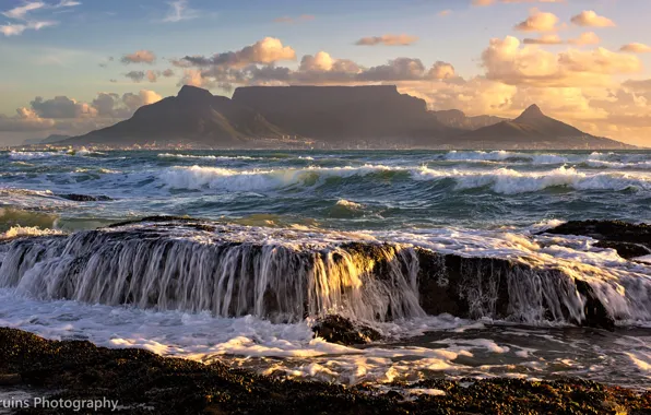 Картинка горы, океан, ЮАР, South Africa, Cape Town, Кейптаун