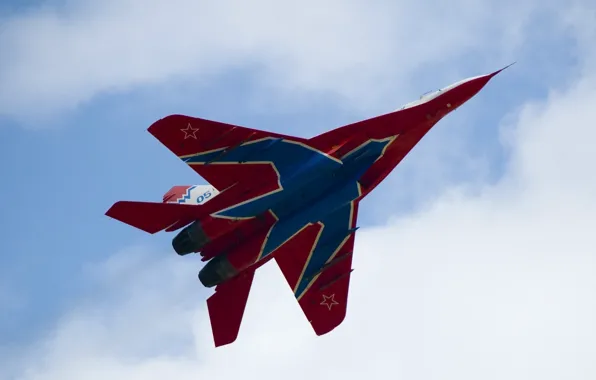 Картинка небо, истребитель, многоцелевой, MiG-29, МиГ-29, стрижи