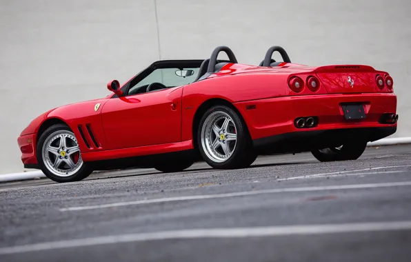 Картинка красный, Феррари, Ferrari, суперкар, ракурс, 550 Barchetta pininfarina, Us-spec