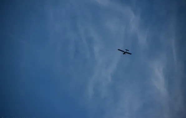 Картинка небо, самолет, Минимализм, кукурузник, insta:kportfolio