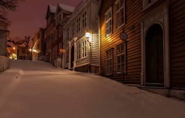 Картинка зима, улица, Норвегия, Gamlebergen