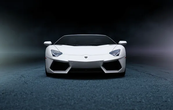 Картинка белый, Lamborghini, перед, white, ламборджини, front, LP700-4, Aventador, авентадор