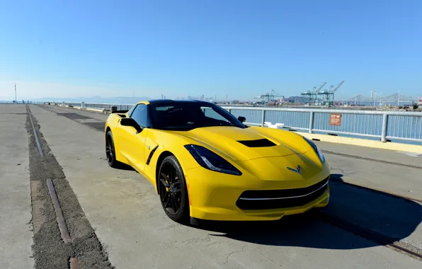 Картинка Corvette, Chevrolet, Yellow, Stingray, Z51