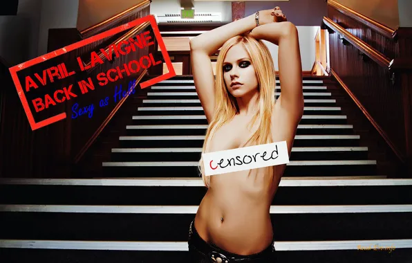 Картинка девушка, секси, блондинка, певица, Avril Lavin