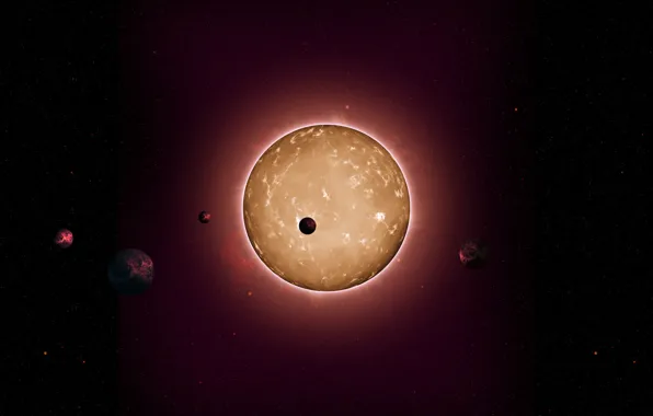 Картинка звезды, планеты, universe, stars, planets, Kepler-444