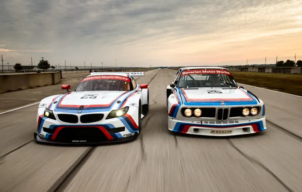 Картинка БМВ, Трасса, 1975, 2015, Sebring, BMW Z4 GTLM, BMW 3.0 CSL