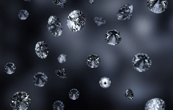Картинка макро, бриллианты, черный фон, macro, алмазы