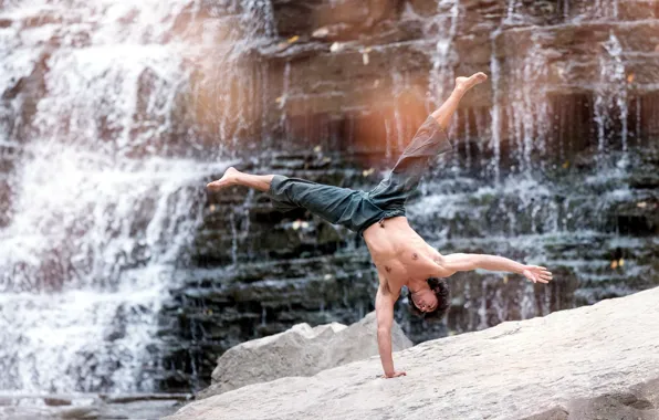 Картинка водопад, танцор, Michael Demski