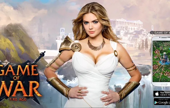 Картинка девушка, Kate Upton, Game of war, fire age 5