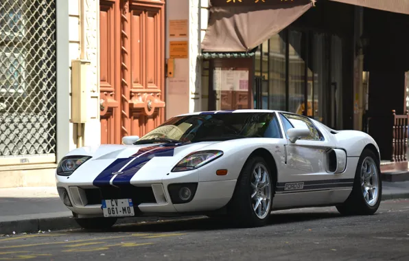 Картинка Ford, Blue, France, White, Stripes, Ecurie, gt