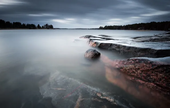 Картинка море, пейзаж, камни, Sweden, Västra Skagene in Värmland
