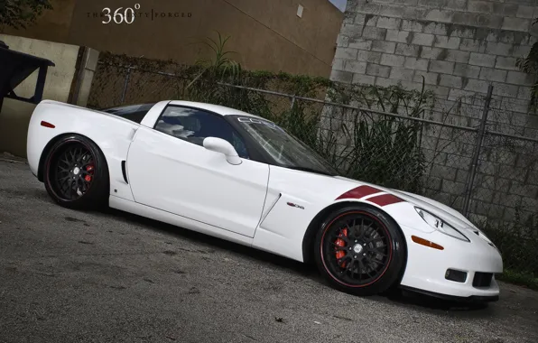 Картинка corvette, 360, z06, forged, whitte
