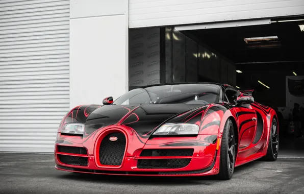 Картинка Bugatti, Grand, Veyron, Red, Black, Sport, Rouge, Vitesse L'Or
