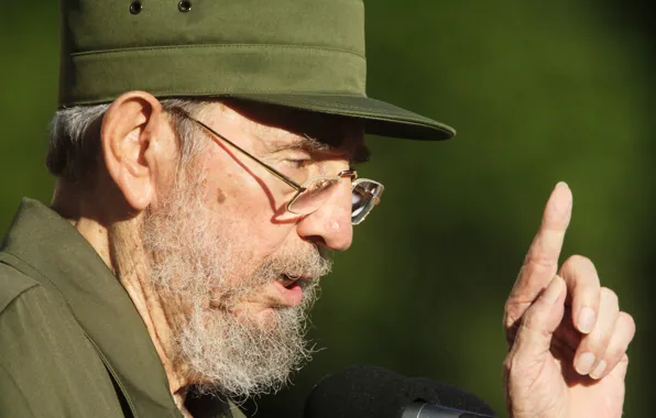 Картинка man, Cuba, green hat, Fidel Castro
