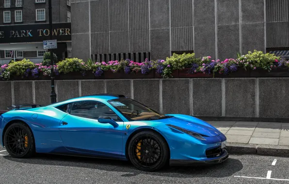 Картинка Ferrari, Hamann, 458, Blue, Italia, Supercar
