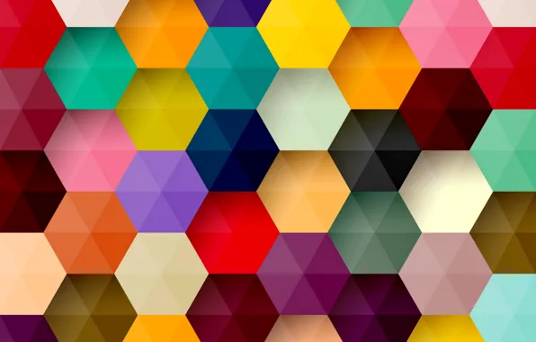 Картинка абстракция, фон, colors, colorful, abstract, background, honeycomb, hexagon