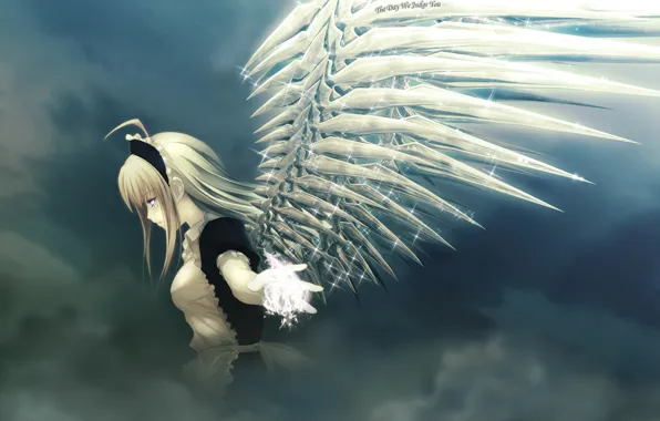 Картинка облака, крылья, ангел