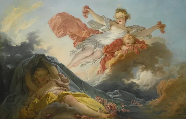 Картинка Aurora, Night, triumph, Goddess, Jean-Honore Fragonard