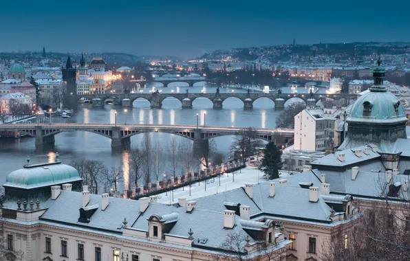 Картинка winter, Prague, cityscape, Czech Republic