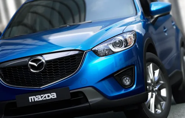 Картинка синий, мазда, кроссовер, Mazda CX-5