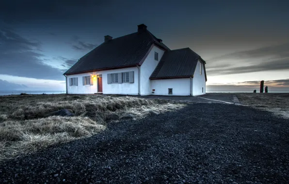 Картинка пейзаж, дом, Iceland, Seltjarnarnes, Gullbringusysla