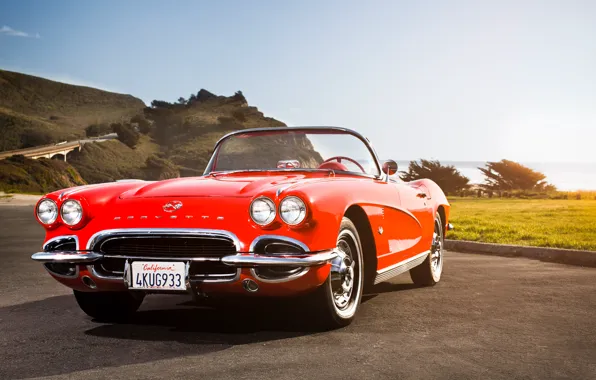 Картинка Corvette, классика, chevrolet, Chevy, 1962, California Dreaming
