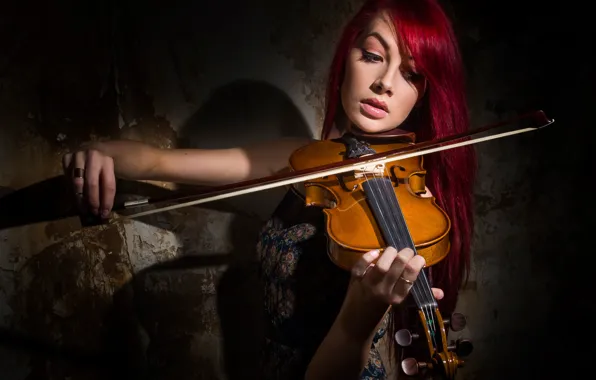 Картинка девушка, скрипка, игра, Violin
