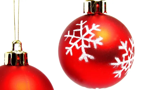 Картинка праздник, шары, игрушки, шар, рождество, снежинка