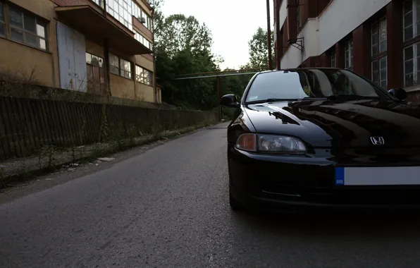Картинка car, honda, black, civic, front, serbia, clean, honda civic, gen, fifth, fifth generation, civic 5, …