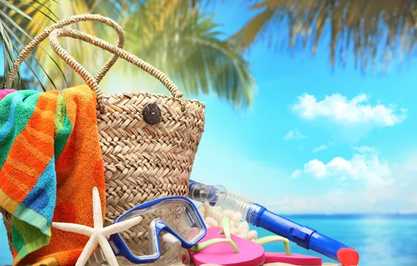 Картинка море, пляж, лето, солнце, отдых, summer, beach, каникулы, sea, sun, vacation, accessories