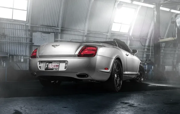 Картинка Bentley, Continental, Car, Forged, GTC, Silver, Wheels, Rear, Strasse