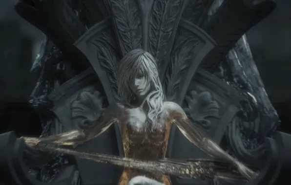 Картинка молния, Final Fantasy, Lightning, трон, трансформация