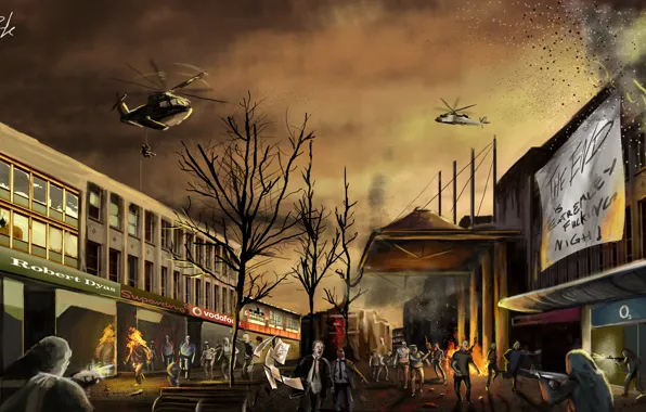 Картинка город, война, зомби, постапокалипсис, Zombie Apocalypse Southampton