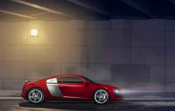 Картинка Audi, red, side, Supercar 4.2