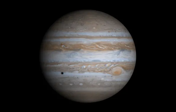 Картинка планета, спутник, юпитер, газовый гигант