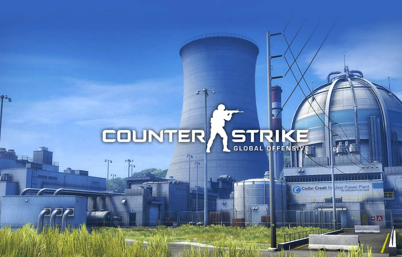 Фото обои Valve, CS GO, Counter Strike Global Offensive, Map 2016, Nuke, Cedar Creek Nuclear Power Plant, …