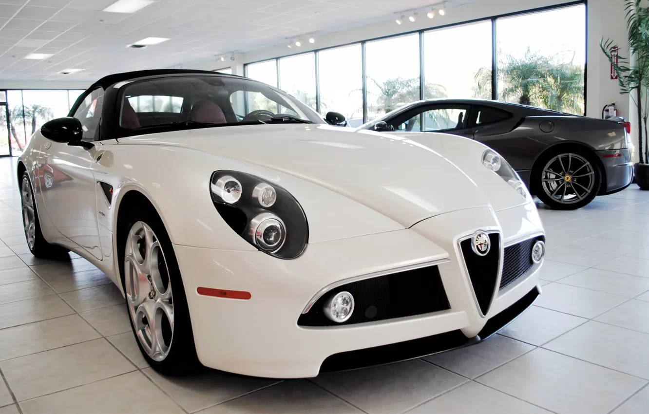 Фото обои Alfa, Romeo, белый.цвет