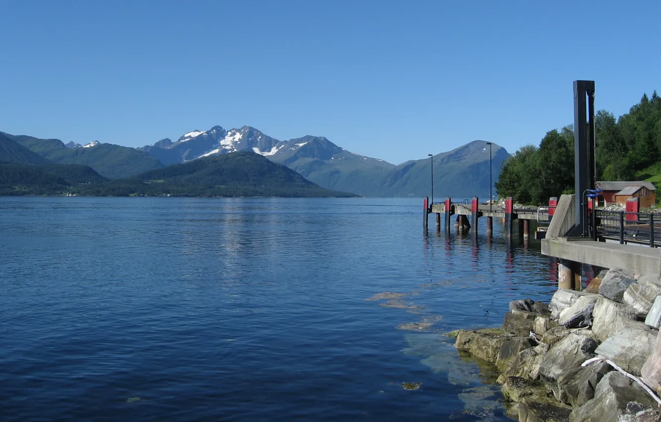 Фото обои вода, горы, озеро, Норвегия, sky, water, mountains, lake, Norway, Eivind Saetre