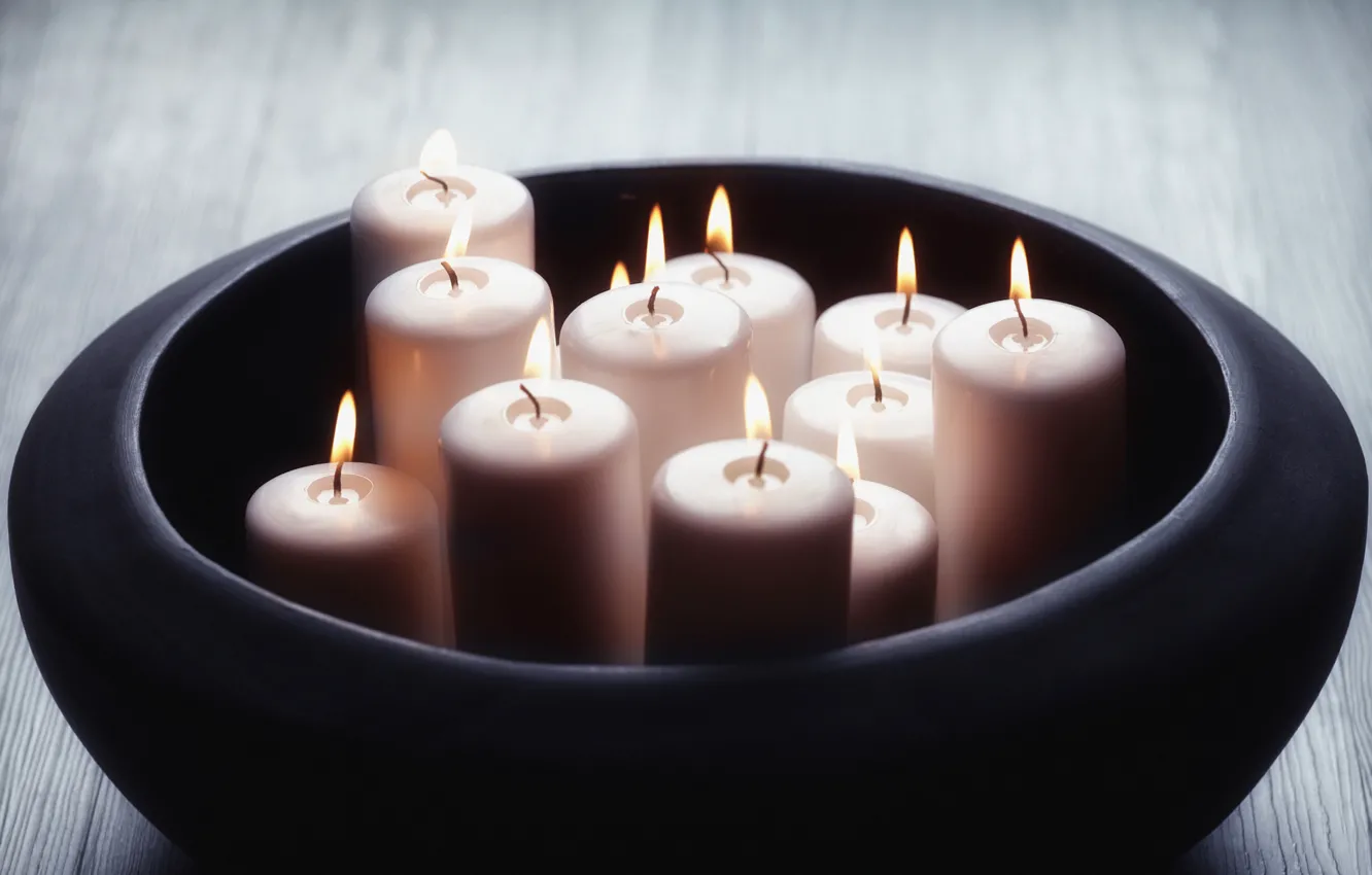 Фото обои макро, огонь, розовый, свеча, чаша, свечи, candles, bowl