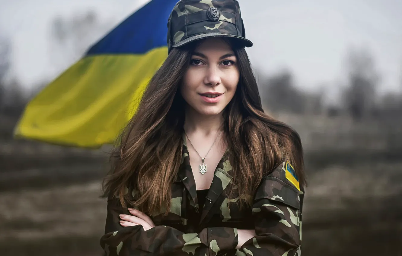 Фото обои девушка, форма, Украина, Ukraine, Yarik Urban