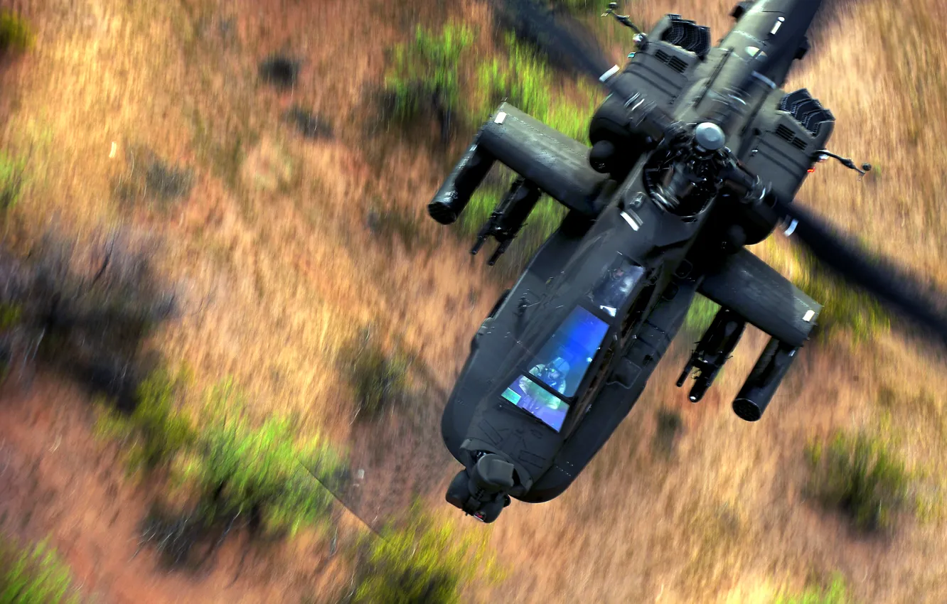 Фото обои пилот, полёт, вертолёт, boeing, лопасти, apache, helicopter, апач, штурман, торсионы, AH-64