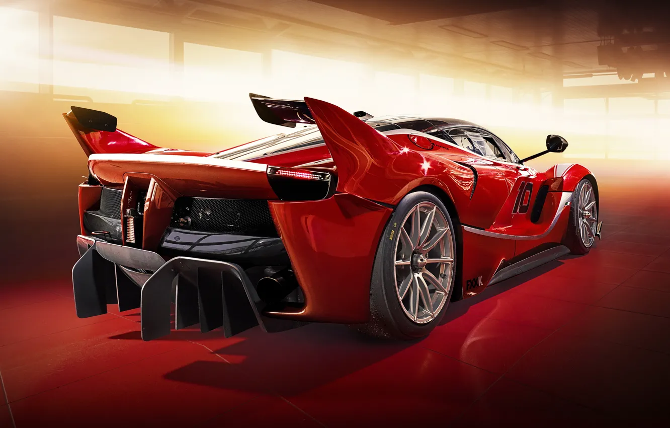 Фото обои Ferrari, red, supercar, FXX K
