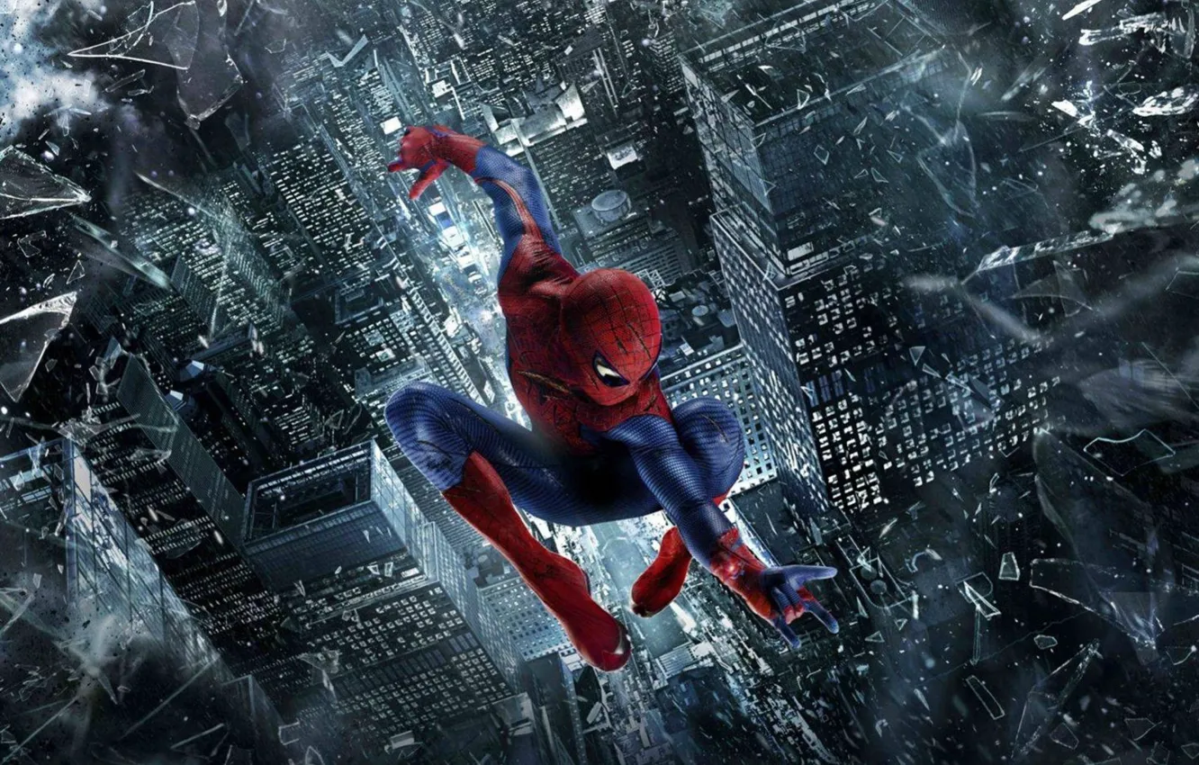 Фото обои spider-man, полёт, 2012, человек паук, film, the amazing ...